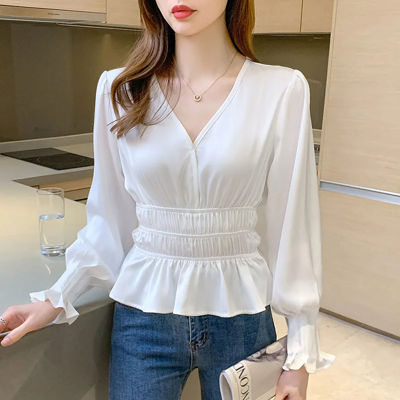 Women Clothing Vintage Solid Elegant Blouse Office Lady Daily Fashion Commuting Casual Shirts Chic Petal Sleeve Pullover Tops
Women Clothing Vintage Solid Elegant Blouse Office Lady Daily Fashion Commuting Casual Shirts Chic Petal Sleeve Pullover Tops