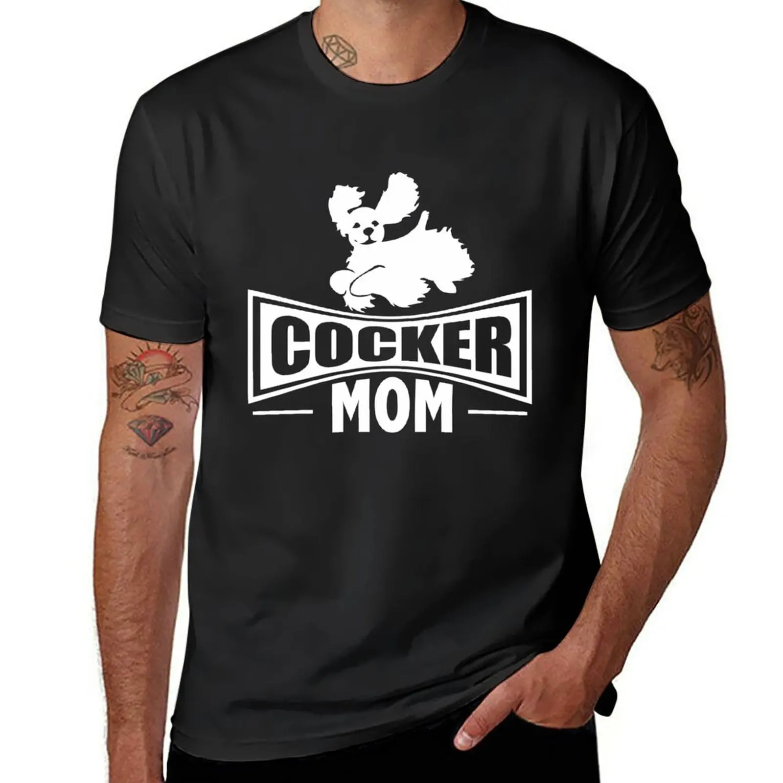 

New Cocker Mom | Cocker Spaniel | NickerStickers on Redbubble T-Shirt black t shirt Anime t-shirt plain black t shirts men