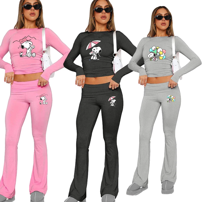 Модный новый костюм Snoopy из 2 предметов с длинными рукавами, брюки, милый женский Мягкий тонкий сексуальный Повседневный пуловер, брюки с широкими штанинами, спортивная одежда, подарок
Модный новый костюм Snoopy из 2 предметов с длинными рукавами, брюки, милый женский Мягкий тонкий сексуальный Повседневный пуловер, брюки с широкими штанинами, спортивная одежда, подарок