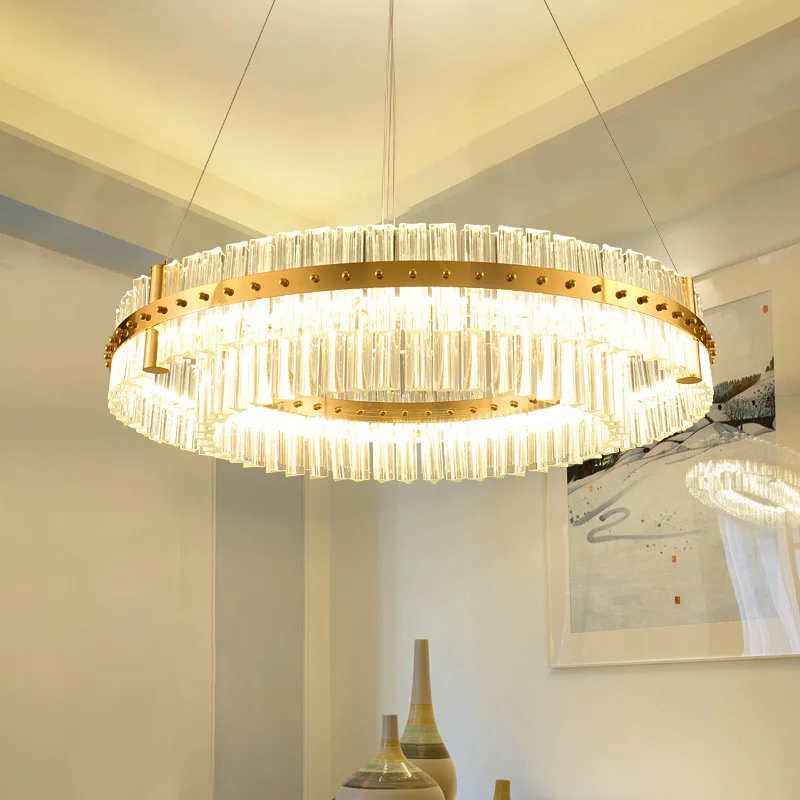 Modern Luxury Gold Bilayer Crystal LED Pendent Lamp For Bedroom Dining Room Drawing Room
Modern Luxury Gold Bilayer Crystal LED Pendent Lamp For Bedroom Dining Room Drawing Room