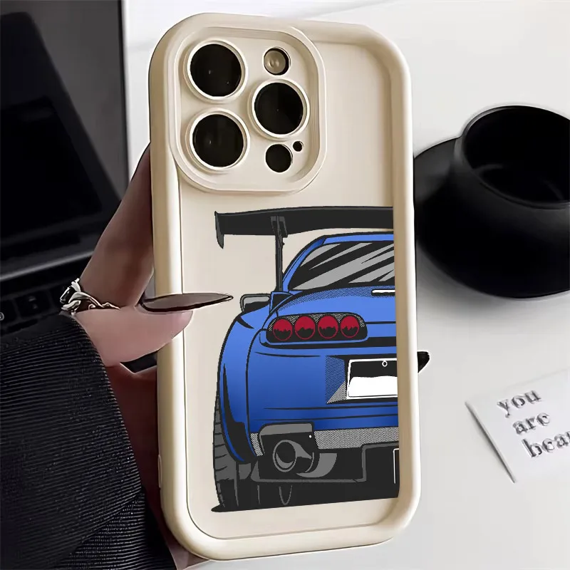 Cartoon Tokyo JDM Male Car Soft TPU Case For iPhone 16 15 11 13 14 12 Pro Max 15 Plus Mini 16Pro Shockproof Silicone Phone Cover Cartoon Tokyo JDM Male Car Soft TPU Case For iPhone 16 15 11 13 14 12 Pro Max 15 Plus Mini 16Pro Shockproof Silicone Phone Cover