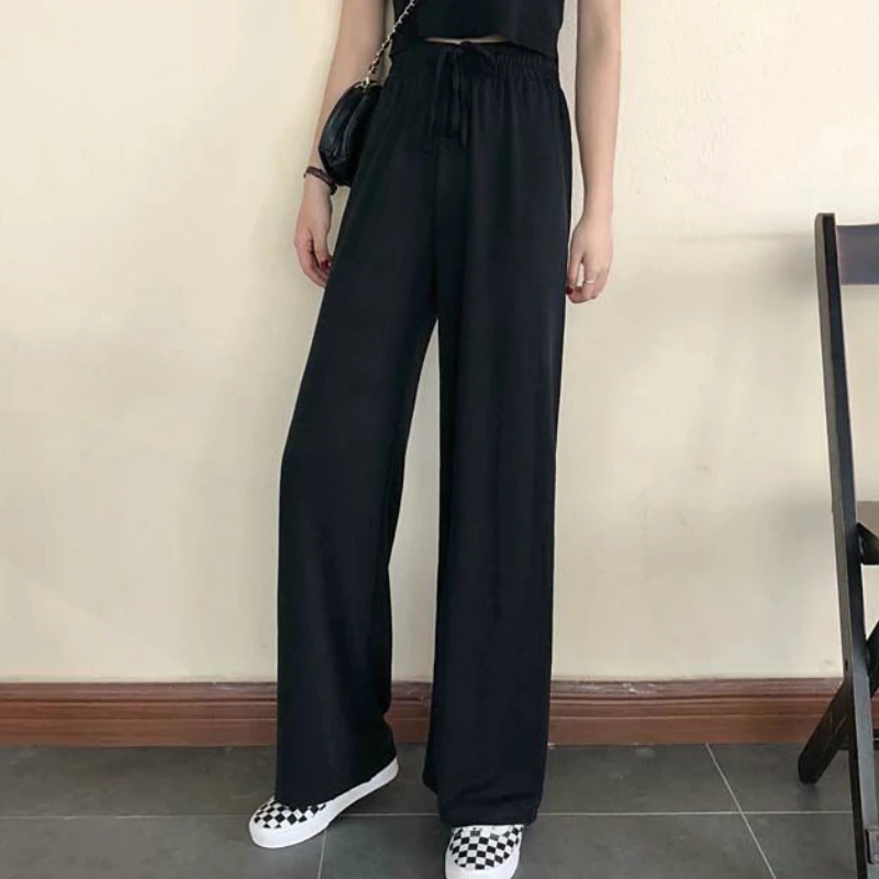 Ice Silk Wide-Leg Pants Spring Summer Women's Retro Casual High-Waist Thin Section Drape Loose and Thin Straight Casual Pants
Ice Silk Wide-Leg Pants Spring Summer Women's Retro Casual High-Waist Thin Section Drape Loose and Thin Straight Casual Pants