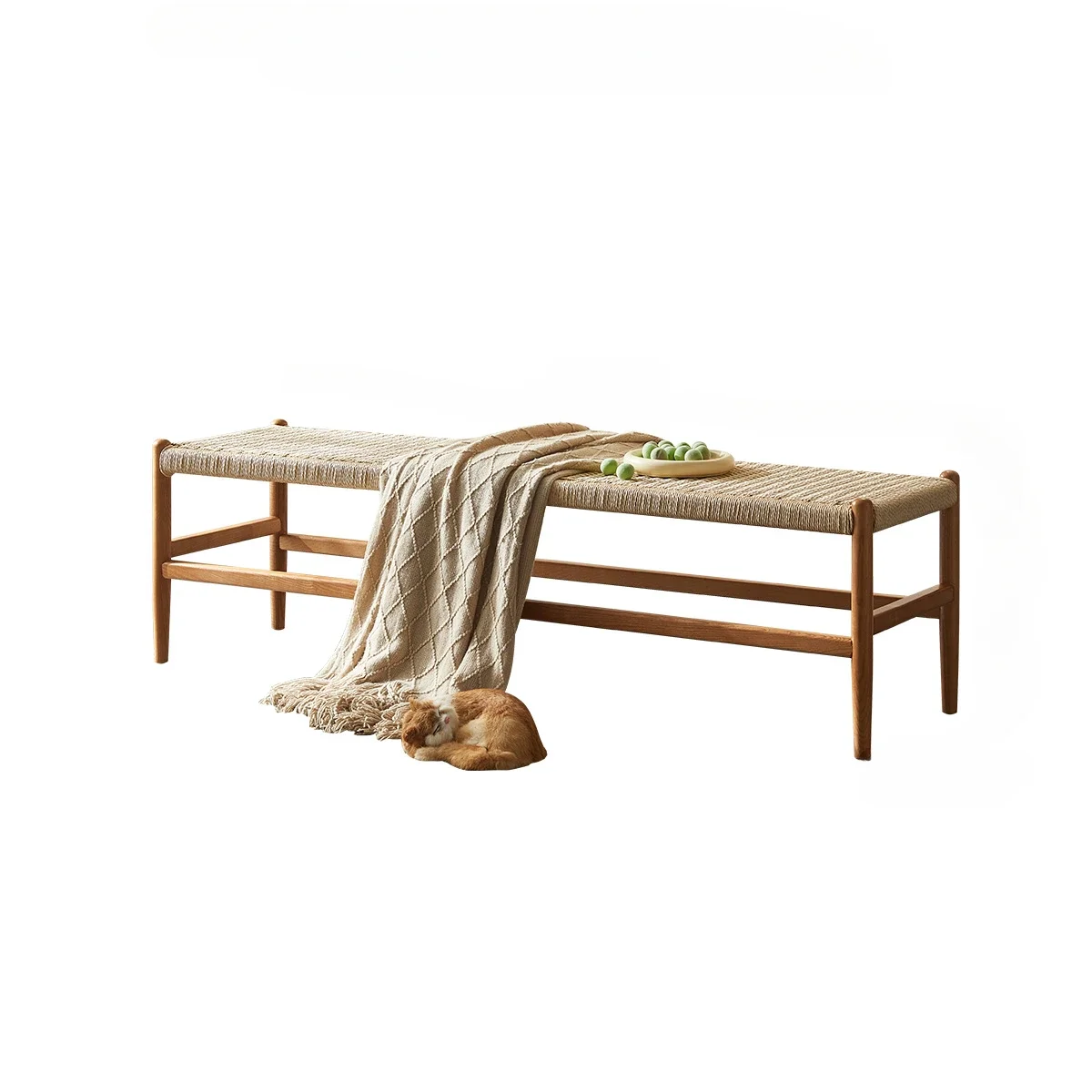 Retro solid wood bedside stool, bedroom living room, designer rope weaving dining stool, sofa bench, simple and modern small
Retro solid wood bedside stool, bedroom living room, designer rope weaving dining stool, sofa bench, simple and modern small