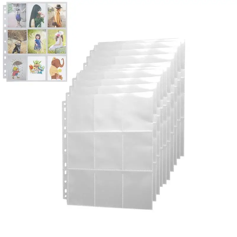 9-Card Protector Sleeves Pocket Gaming Trading Card Tarrot Card Album Pages Binder Sheets for Stickers Card Binder Sleeves Page
9-Card Protector Sleeves Pocket Gaming Trading Card Tarrot Card Album Pages Binder Sheets for Stickers Card Binder Sleeves Page