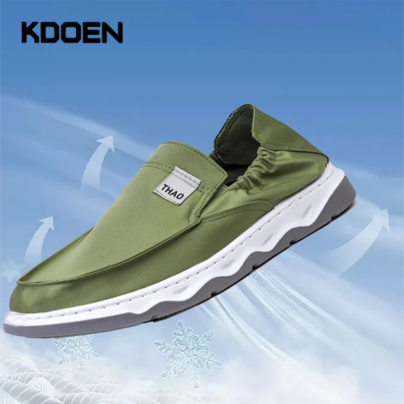 KDOEN Men's Canvas Shoes with Soft Soles Casual Breathable Comfortable Sliding Sleeves Men's Cloth Shoes Lce Silk Shoes
KDOEN Men's Canvas Shoes with Soft Soles Casual Breathable Comfortable Sliding Sleeves Men's Cloth Shoes Lce Silk Shoes