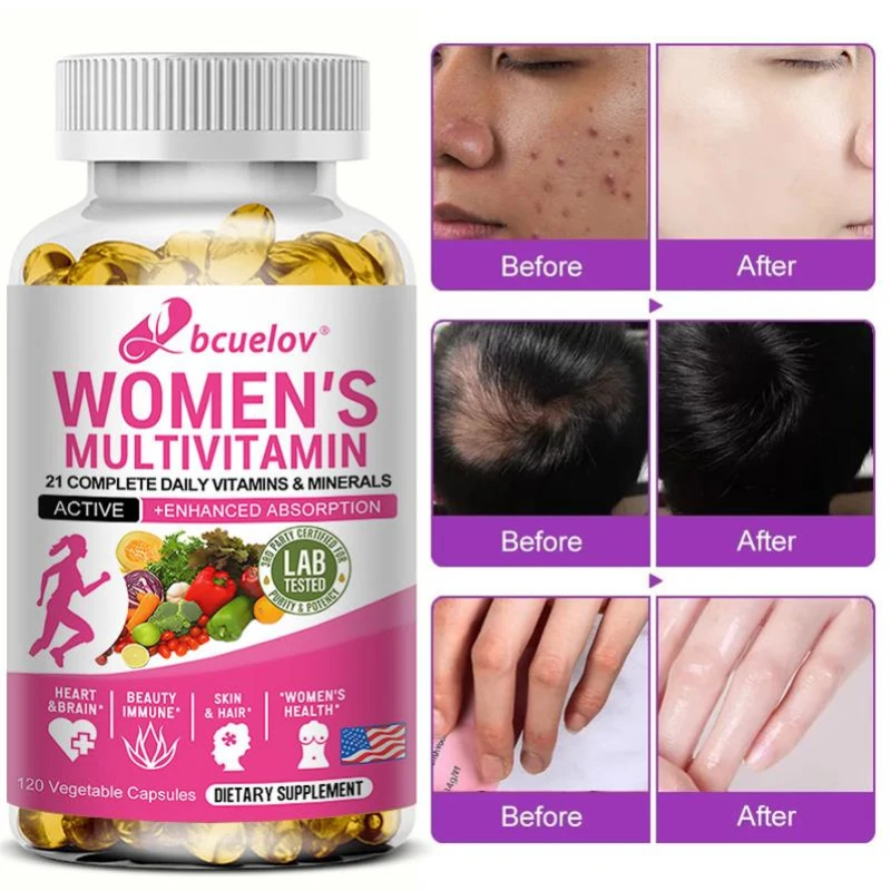 Multivitamin Supplement for Women - 21 Vitamins and Minerals for Bones, Skin, Hair, Nails and To Support Women's Health
Multivitamin Supplement for Women - 21 Vitamins and Minerals for Bones, Skin, Hair, Nails and To Support Women's Health