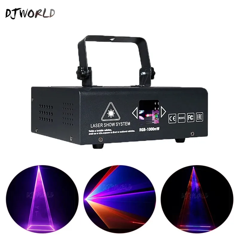 NEW 1W RGB Scan Pattern Laser Lights 1000mV RGB DMX Controller For Nightclub Wedding DJ Disco Effect Professional Lighting
NEW 1W RGB Scan Pattern Laser Lights 1000mV RGB DMX Controller For Nightclub Wedding DJ Disco Effect Professional Lighting