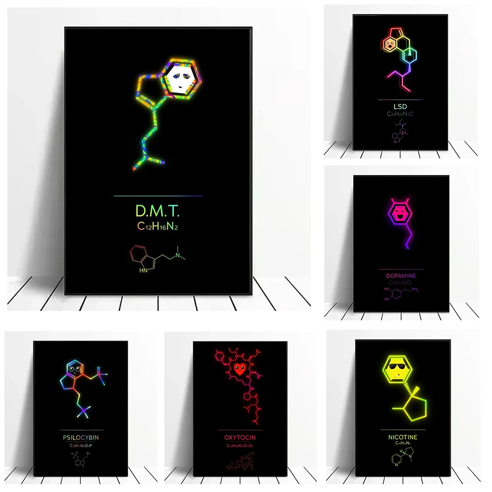 Funny Neon Effect Poster Print Chemical Caffeine Oxytocin Dopamine Line Canvas Painting Wall Art Pictures for Room Home Decor
Funny Neon Effect Poster Print Chemical Caffeine Oxytocin Dopamine Line Canvas Painting Wall Art Pictures for Room Home Decor