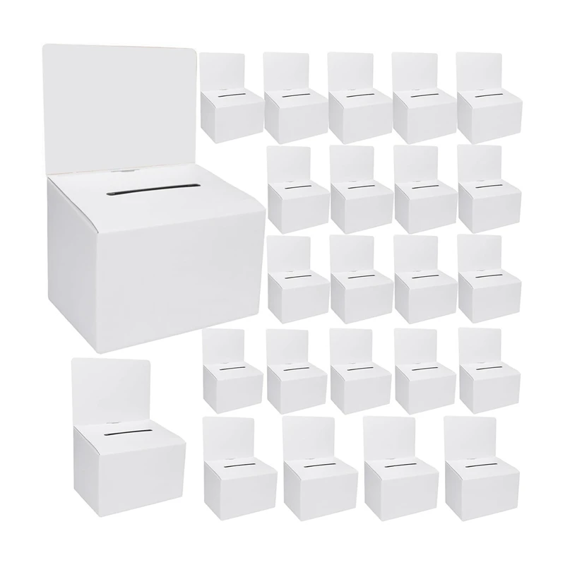24 Pack Money Box With Slot, Raffle Boxes 6X6inch, Suggestion Boxes With Removable Slot, Donation Boxes
24 Pack Money Box With Slot, Raffle Boxes 6X6inch, Suggestion Boxes With Removable Slot, Donation Boxes