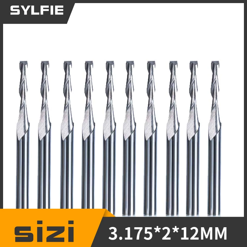 Two Flute Spiral Cutter 1/8" Engraving Cutting Bit Wood Acrylic Drill Pack of 10
Two Flute Spiral Cutter 1/8" Engraving Cutting Bit Wood Acrylic Drill Pack of 10