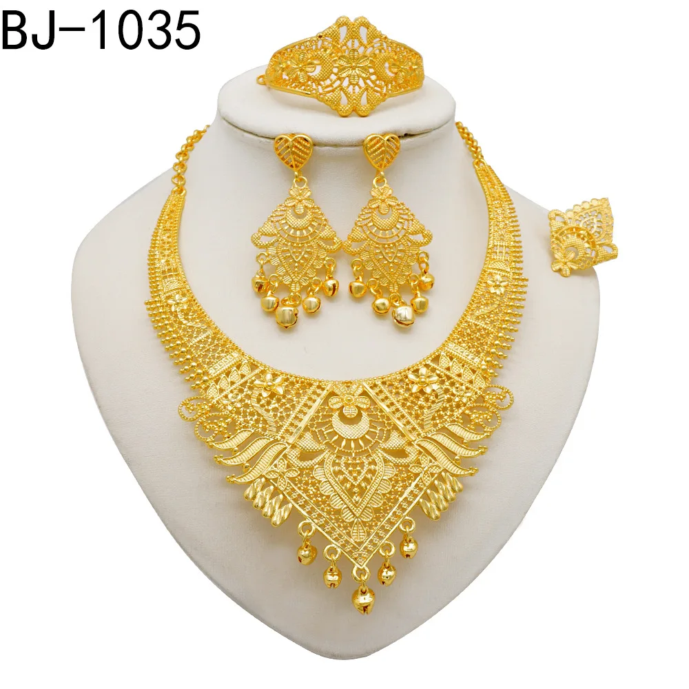 Necklace/Earrings/Bracelet/Ring (Palace Style) Women 24K Gold, Hammered filigree with raised diamond patterns 4 Mallzona Sd3ff018d33b546dc8a990f95347aac2ej Necklace/Earrings/Bracelet/Ring (Palace Style) Women 24K Gold, Hammered filigree with raised diamond patterns Mallzona