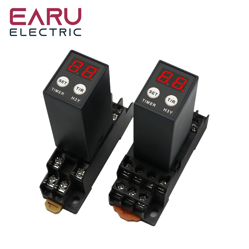 New Small Digital Display H3Y-2/H3Y-4 Time Relay Cycle Time Control Delayer 12V24V220V with Base Socket PYF08A/14A
New Small Digital Display H3Y-2/H3Y-4 Time Relay Cycle Time Control Delayer 12V24V220V with Base Socket PYF08A/14A