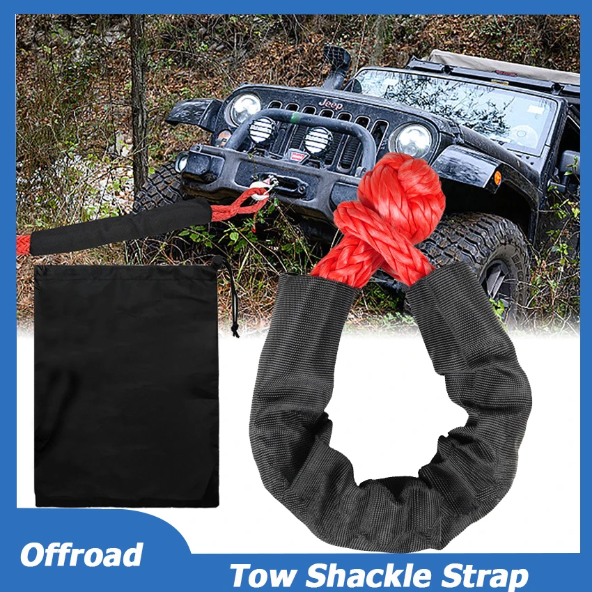 1/2"x22" Shatter Resistant Synthetic Soft Shackle Rope Heavy Duty Offroad Tow Strap w/ Protective Sleeve 38000lbs Universal
1/2"x22" Shatter Resistant Synthetic Soft Shackle Rope Heavy Duty Offroad Tow Strap w/ Protective Sleeve 38000lbs Universal