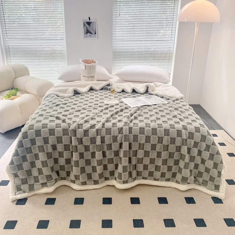 Imitation Rabbit Velvet Bed Blanket Super Soft Throw Blankets Lattice Bed Cover Nap blanket Warm Blanket For Sofa Bedroom
Imitation Rabbit Velvet Bed Blanket Super Soft Throw Blankets Lattice Bed Cover Nap blanket Warm Blanket For Sofa Bedroom