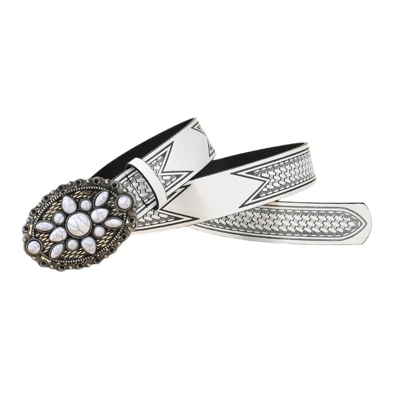 Adult PU Leather Waist Belt with Gemstones Buckle Adjustable Luxurious Waist Belt for Woman Men Teenagers Coat Dress
Adult PU Leather Waist Belt with Gemstones Buckle Adjustable Luxurious Waist Belt for Woman Men Teenagers Coat Dress