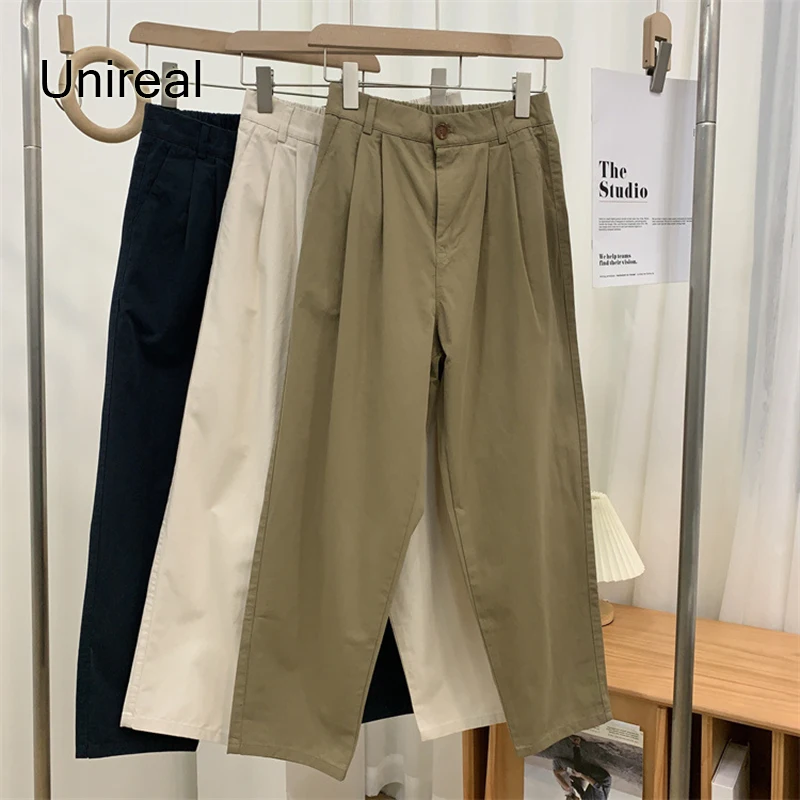 Unireal 2022 Summer Autumn Women Harem Pant High Waist Khaki Casual Cropped Pant Baggy Cargo Trousers
Unireal 2022 Summer Autumn Women Harem Pant High Waist Khaki Casual Cropped Pant Baggy Cargo Trousers