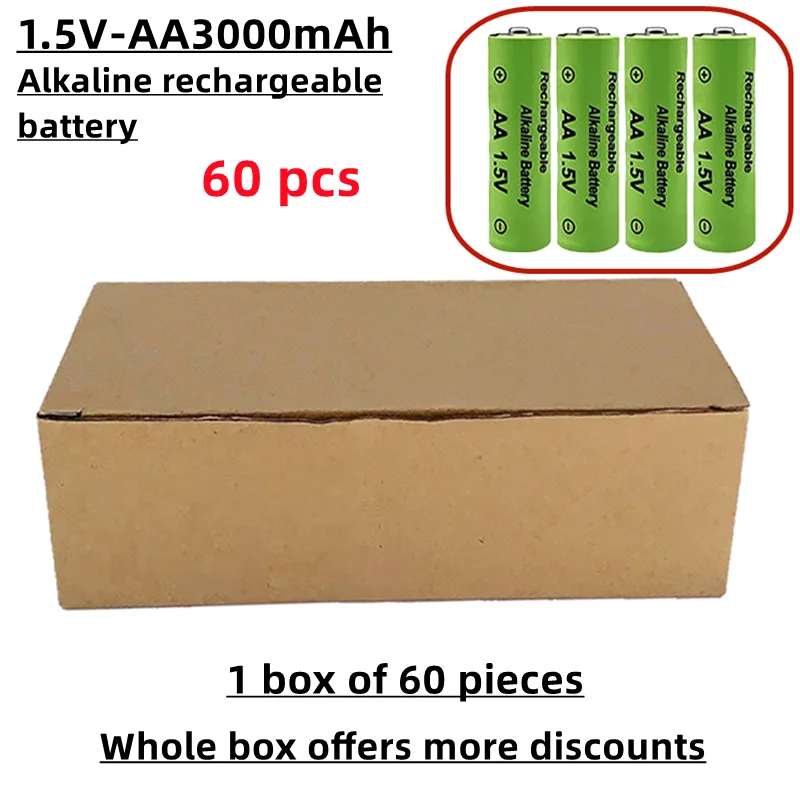 AA rechargeable battery, alkaline material, 1.5V, 3000mAh, sold in a box, suitable for mice, remote controls, etc
AA rechargeable battery, alkaline material, 1.5V, 3000mAh, sold in a box, suitable for mice, remote controls, etc