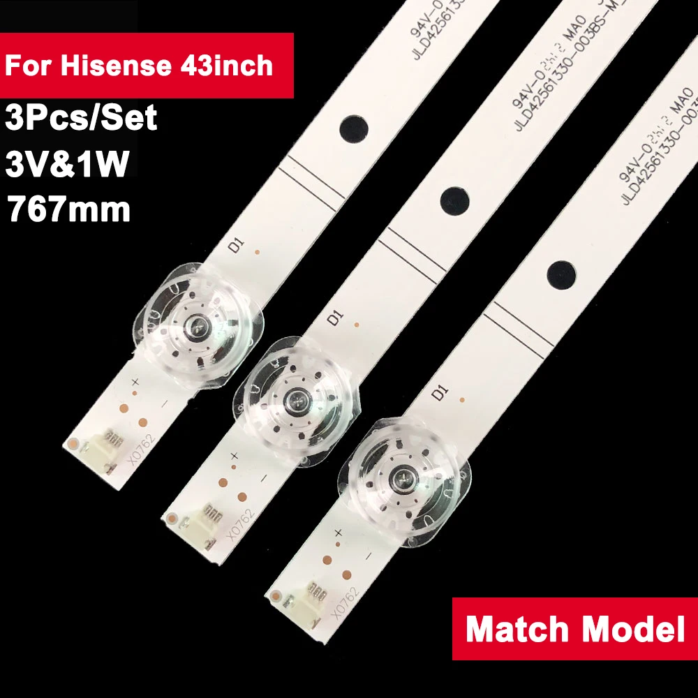 3pcs 767mm Square Lens TV Led Backlights Strip Bar For Hisense 43inch JL.D42561330-003BS-M_V01 HZ43H35A HZ43H30D 42E2F
3pcs 767mm Square Lens TV Led Backlights Strip Bar For Hisense 43inch JL.D42561330-003BS-M_V01 HZ43H35A HZ43H30D 42E2F