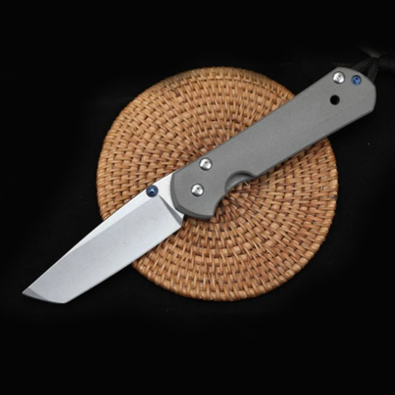 

Chris Reeve Titanium handle Pocket EDC Outdoor Knives Folding Knife Hunting Blade Multitools Sharp Survival Knife