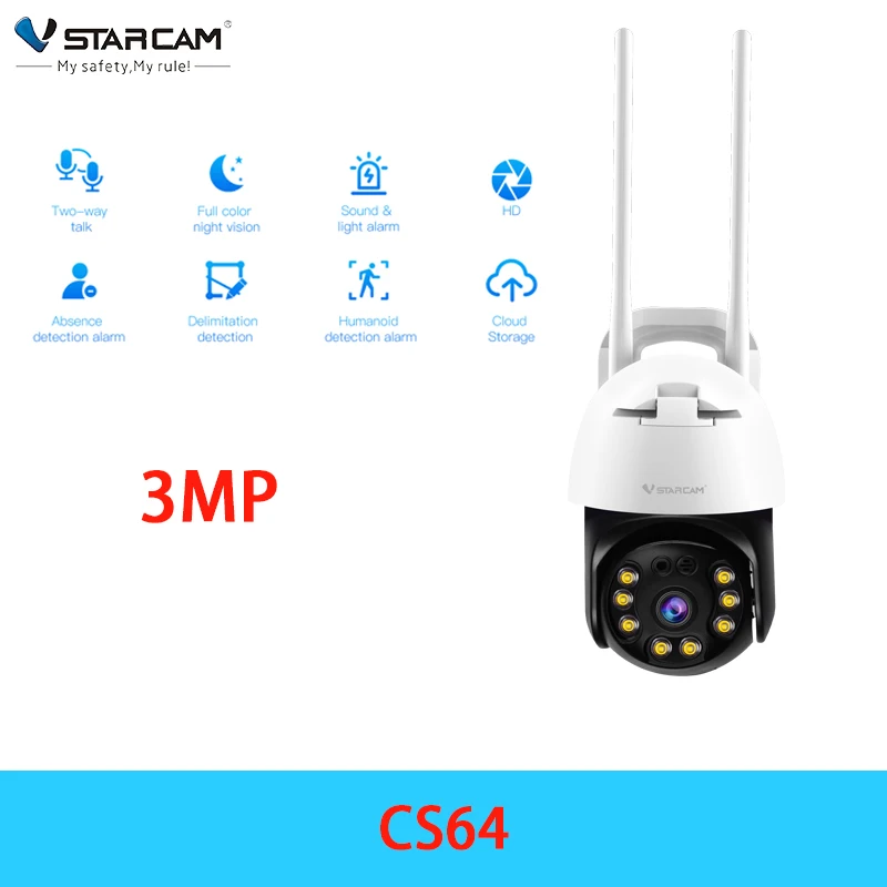 Беспроводная наружная камера VStarcam PTZ CS64 3 Мп, сетевая камера, полноцветная камера ночного видения, двунаправленная камера видеонаблюдения
Беспроводная наружная камера VStarcam PTZ CS64 3 Мп, сетевая камера, полноцветная камера ночного видения, двунаправленная камера видеонаблюдения