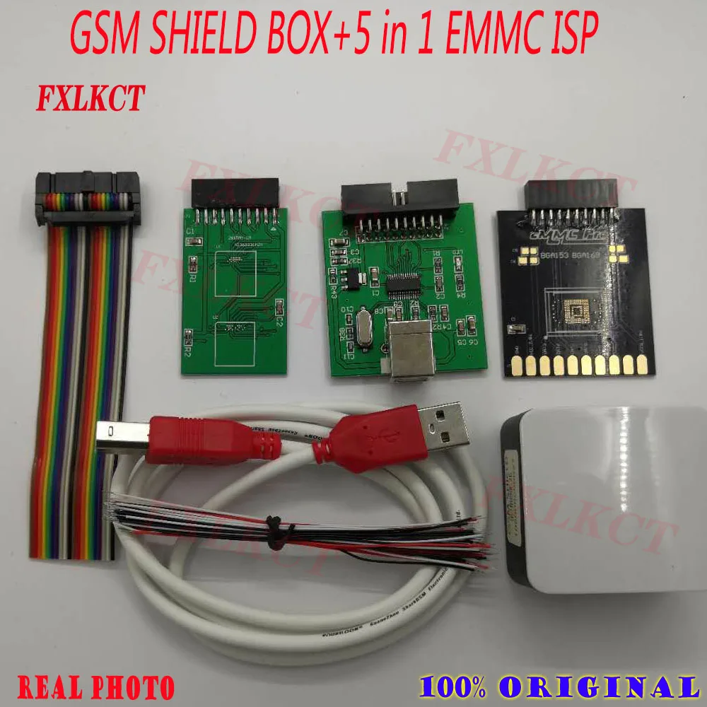 The Newest Original GSM SHIELD Box + 5 in 1 EMMC Adapter Repair Imei Reset Google account
The Newest Original GSM SHIELD Box + 5 in 1 EMMC Adapter Repair Imei Reset Google account