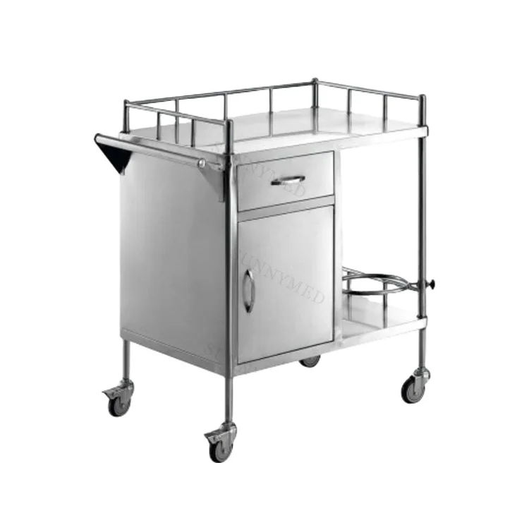 

SY-R042 hospital medical nursing stainless steel trolley cart