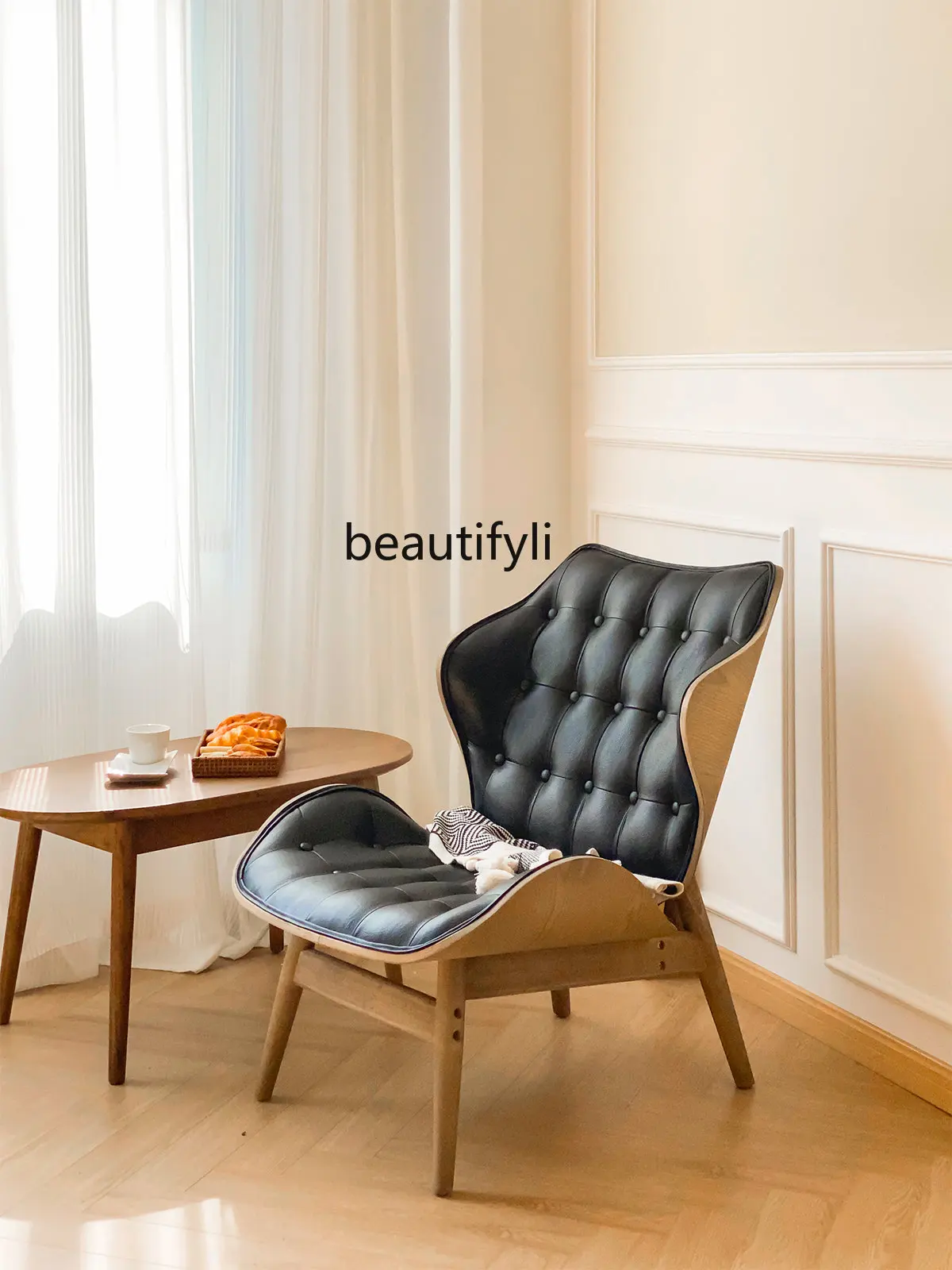 zq Wooden Lounge Chair Home Living Room Balcony Bedroom Single-Seat Sofa Chair Light Luxury Mammoth Chair
zq Wooden Lounge Chair Home Living Room Balcony Bedroom Single-Seat Sofa Chair Light Luxury Mammoth Chair