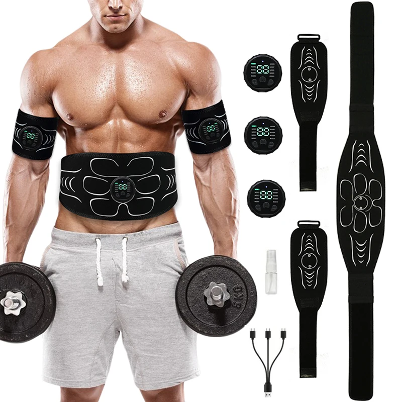 

EMS Muscle Stimulator Abdominal Toning Belt Fitness Massage Waist Arm Ab Trainer Body Slimming Massager For Mem Women Workout