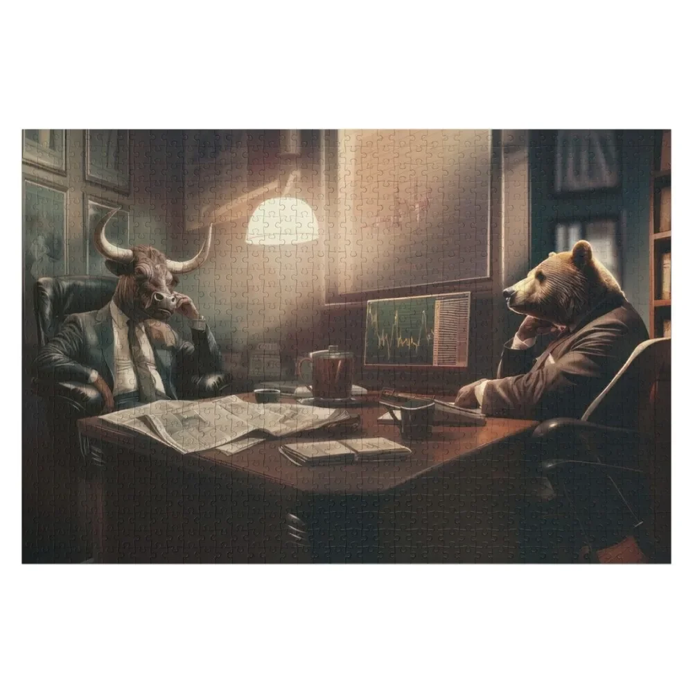 Bull and Bear in a meeting, Wall Street Art Jigsaw Puzzle Custom Custom Gifts Puzzle
Bull and Bear in a meeting, Wall Street Art Jigsaw Puzzle Custom Custom Gifts Puzzle