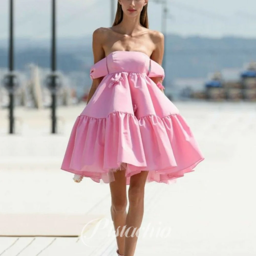 Youthful Party Dress For Women Strapless Off The Shoulder Simple Evening Gowns Backless A Line Mini Prom Dresses فساتين سهرة
Youthful Party Dress For Women Strapless Off The Shoulder Simple Evening Gowns Backless A Line Mini Prom Dresses فساتين سهرة