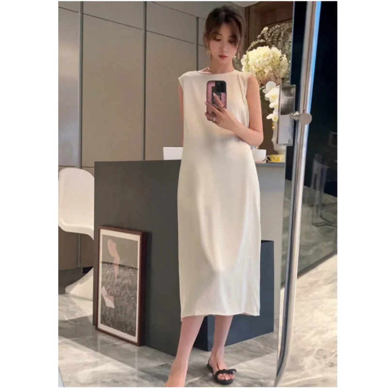 Minimalist Triacetic Acid Style Vest Dress, Commuting, Back Hem, Slit, Straight, Sleeveless, New, Spring, 24
Minimalist Triacetic Acid Style Vest Dress, Commuting, Back Hem, Slit, Straight, Sleeveless, New, Spring, 24