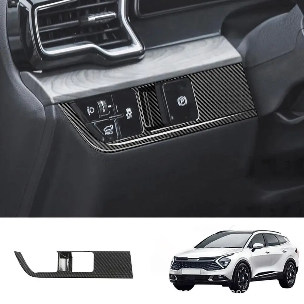

Рамка для переключателя фар автомобиля, наклейка из углеродного волокна для Kia Sportage NQ5 2022 2023, аксессуары для стайлинга интерьера автомобиля W0B3
