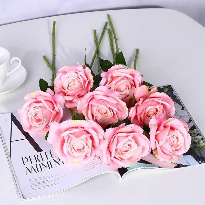 Fake flower Artificial Rose Flowers Flannel Bouquet Single Head Rose Artificial Flowers Bunch for Wedding Decoration Home
Fake flower Artificial Rose Flowers Flannel Bouquet Single Head Rose Artificial Flowers Bunch for Wedding Decoration Home