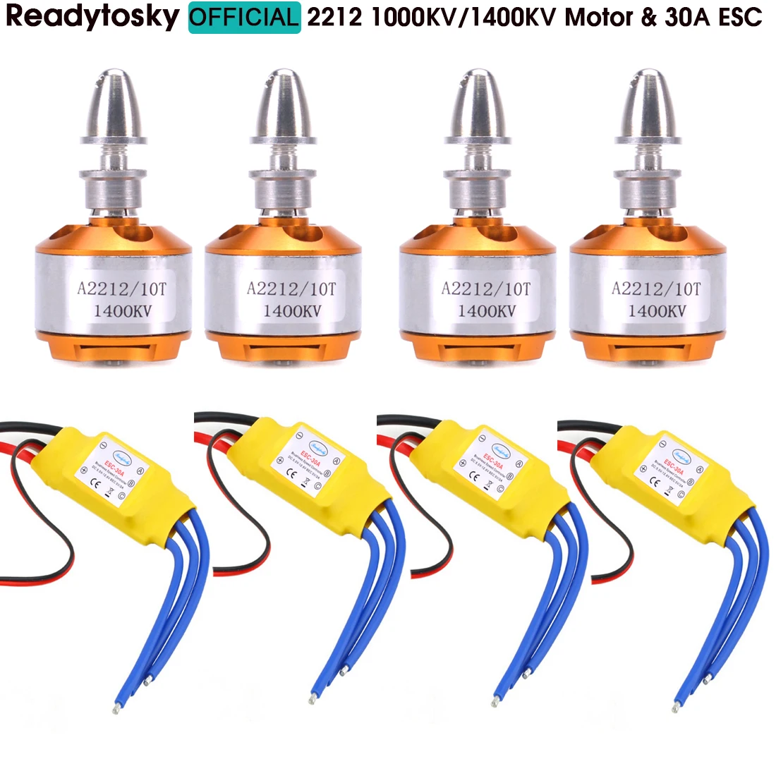XXD A2212 2212 1000KV / 1400KV Outrunner Motor & 30A ESC for Quad-Rotor Airplane
XXD A2212 2212 1000KV / 1400KV Outrunner Motor & 30A ESC for Quad-Rotor Airplane