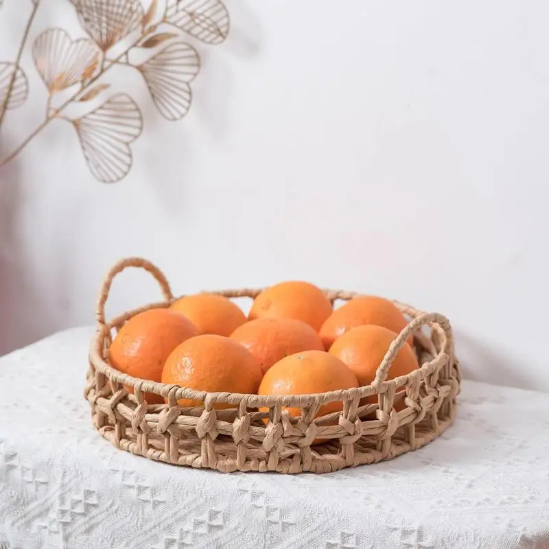 New Handwoven Storage Basket Cute Rattan Fruit Baskets Round Bread Fruit Breakfast Tea Storage Baskets Kitchen Counter Organizer 
New Handwoven Storage Basket Cute Rattan Fruit Baskets Round Bread Fruit Breakfast Tea Storage Baskets Kitchen Counter Organizer