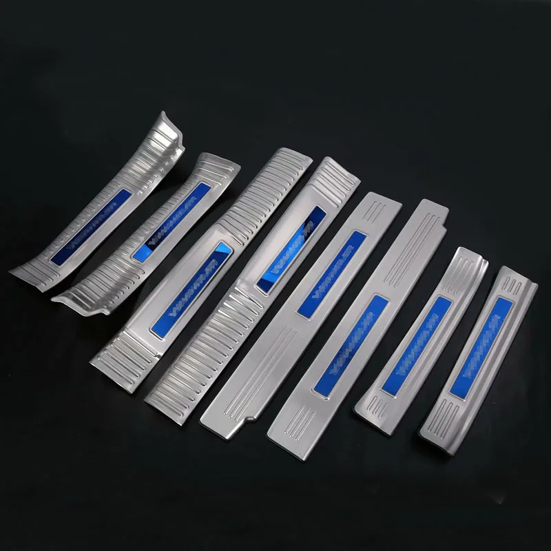 Car styling 8pcs stainless steel Internal door sill strip decoration strip for Jeep wrangler JL 2018 2019 with logo 
Car styling 8pcs stainless steel Internal door sill strip decoration strip for Jeep wrangler JL 2018 2019 with logo