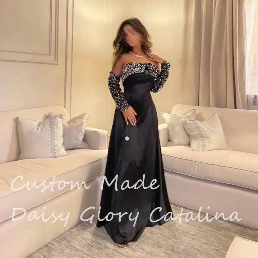 Sweetheart Black Pearls Evening Party Dress Prom Dresses A-Line Luxury Sleeveless Floor Length Women Formal Wedding Party Dress
Sweetheart Black Pearls Evening Party Dress Prom Dresses A-Line Luxury Sleeveless Floor Length Women Formal Wedding Party Dress