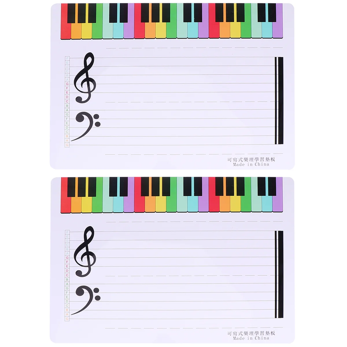 

Musical Notes Boards Dry Erase Staff Music Lap White Board Piano Finger Simulation Practice Guide Teaching Aid Note Chart