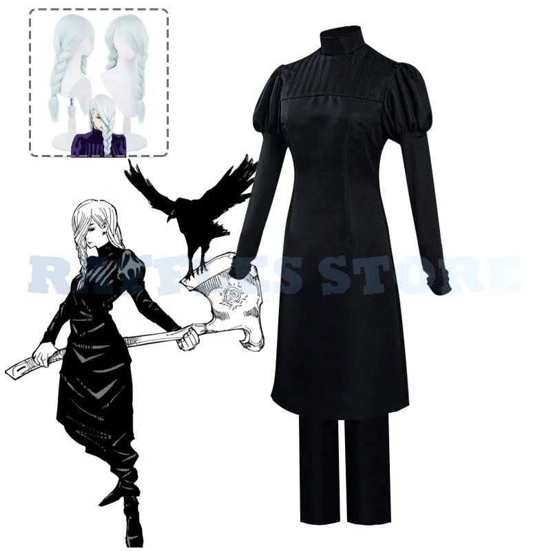 Anime Jujutsu Kaisen Mei Mei Cosplay Costume Wig Lady Black Cool Uniforms Suit for Halloween Party White Wig Braid Dress Pants
Anime Jujutsu Kaisen Mei Mei Cosplay Costume Wig Lady Black Cool Uniforms Suit for Halloween Party White Wig Braid Dress Pants