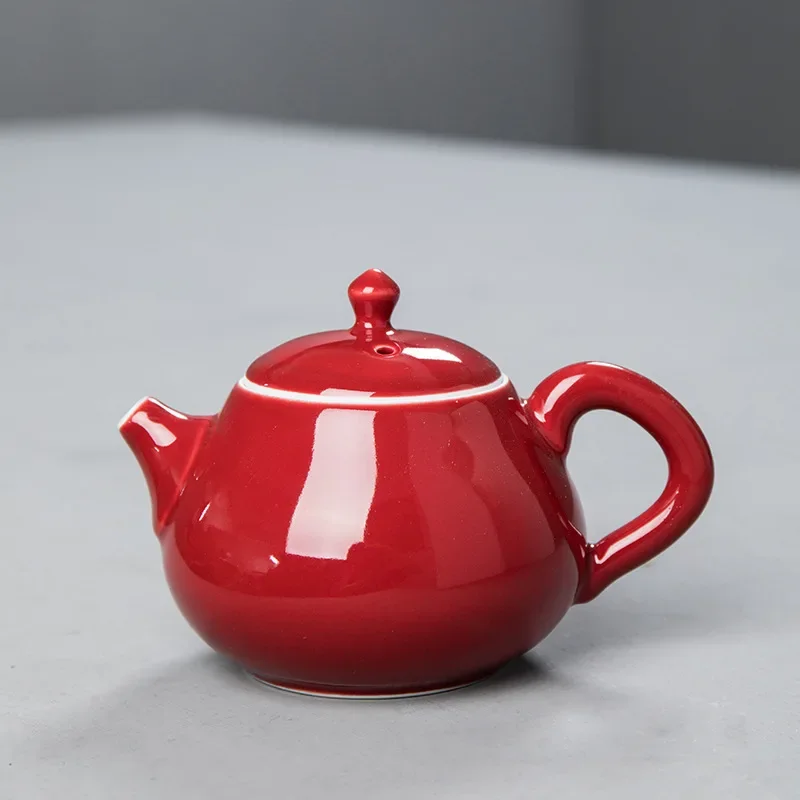 Ceramic Kung Fu Teapot Ji Lanji Red Pot Tea Set Small with Filter 
Ceramic Kung Fu Teapot Ji Lanji Red Pot Tea Set Small with Filter