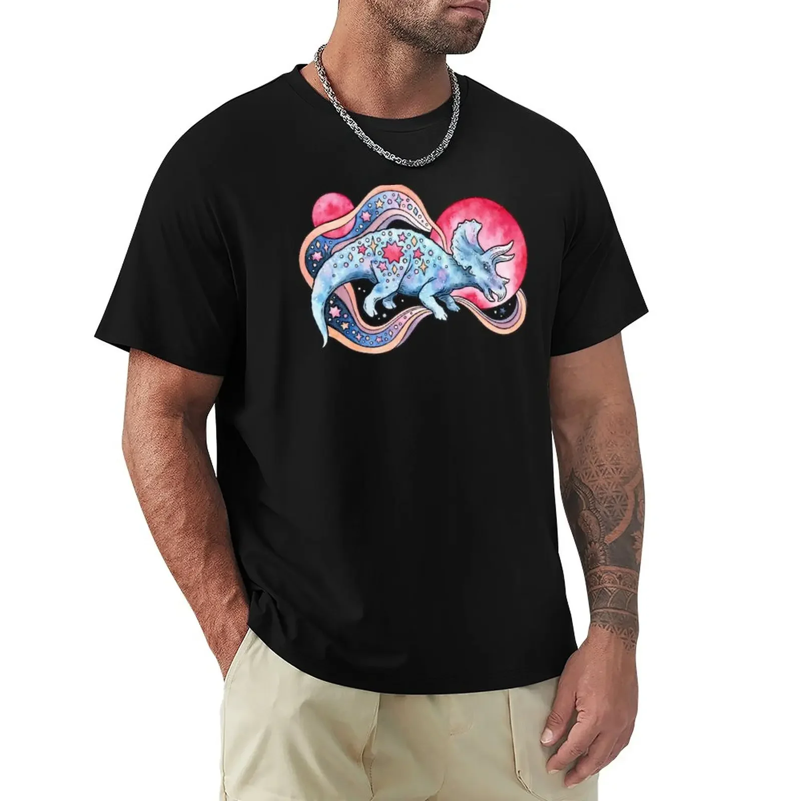 Star Tricera | Cosmic Dinosaur Watercolor T-Shirt tops korean fashion plus size tops T-shirt men
Star Tricera | Cosmic Dinosaur Watercolor T-Shirt tops korean fashion plus size tops T-shirt men