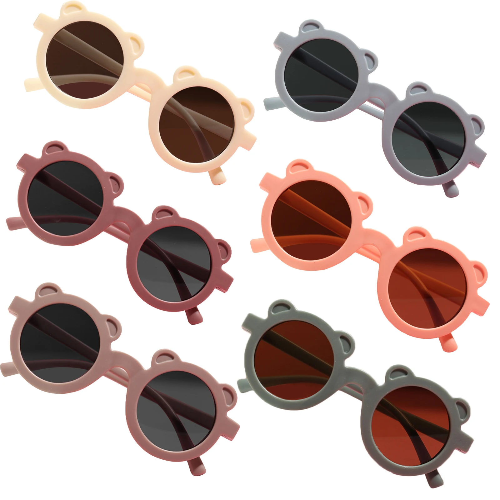 Baby Boys Girls Summer Round Sunglasses Sweet Matte Color Little Bear Frame Outdoor Ultraviolet-Proof Casual Glasses for Toddler 
Baby Boys Girls Summer Round Sunglasses Sweet Matte Color Little Bear Frame Outdoor Ultraviolet-Proof Casual Glasses for Toddler