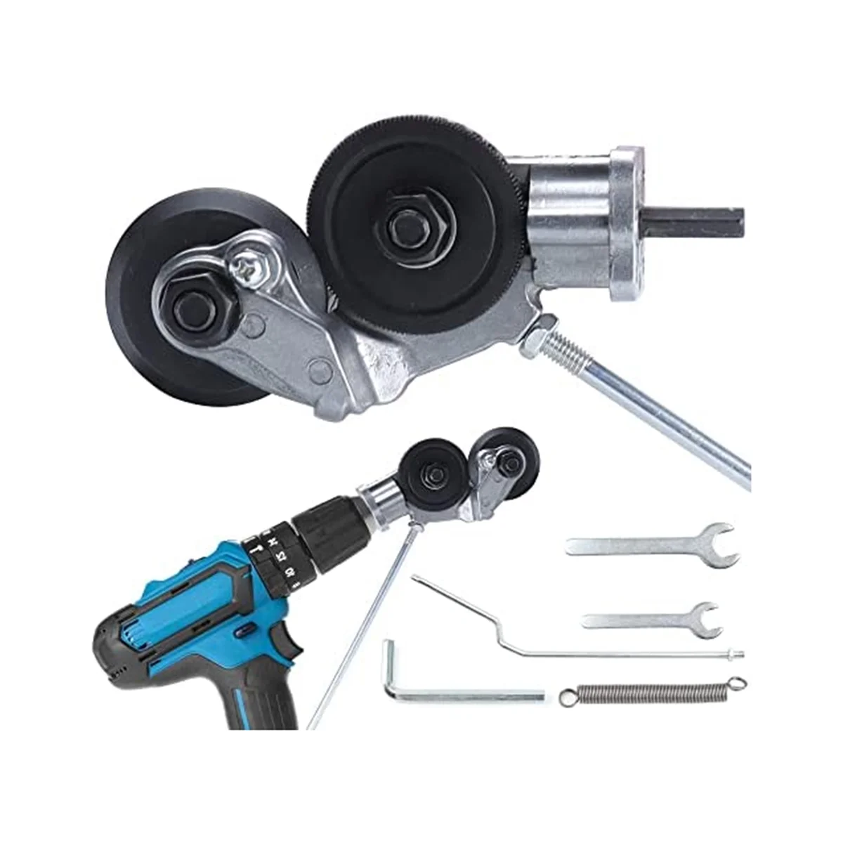 Electric Drill Plate Cutter, Electric Drill Shears Attachment Cutter Nibbler and Sheet Metal Cutter, for Cutting Plate
Electric Drill Plate Cutter, Electric Drill Shears Attachment Cutter Nibbler and Sheet Metal Cutter, for Cutting Plate