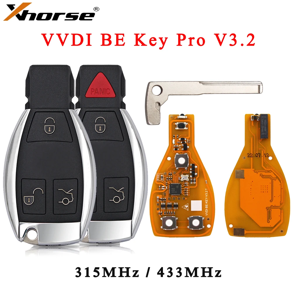 Пульт дистанционного управления Xhorse VVDI BE Key Pro для MB V3.2 PCB, улучшенная версия смарт-ключа 315/433 МГц с чипом
Пульт дистанционного управления Xhorse VVDI BE Key Pro для MB V3.2 PCB, улучшенная версия смарт-ключа 315/433 МГц с чипом