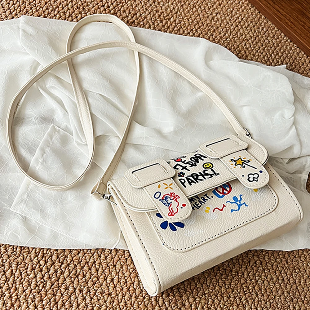 Women Handbag Fashion Hot New Stitching Color Ladies Crossbody Bag Design Versatile Cartoon Print Cute Doodle Hasp Cambridge Bag
Women Handbag Fashion Hot New Stitching Color Ladies Crossbody Bag Design Versatile Cartoon Print Cute Doodle Hasp Cambridge Bag