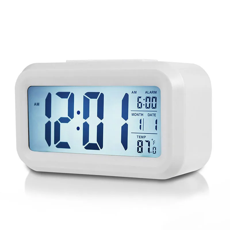 

Alaways on Table Clocks Temperature Electronic LED Clocks Mini Music Digital Alarm Clock Backlight Snooze Mute Calendar Desktop