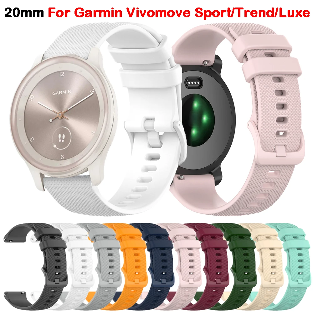 Vivomove Sport Strap For Garmin Vivomove Trend/Luxe/Sport/Style/HR Wristband 20mm Silicone Smart Watch Band Bracelet
Vivomove Sport Strap For Garmin Vivomove Trend/Luxe/Sport/Style/HR Wristband 20mm Silicone Smart Watch Band Bracelet