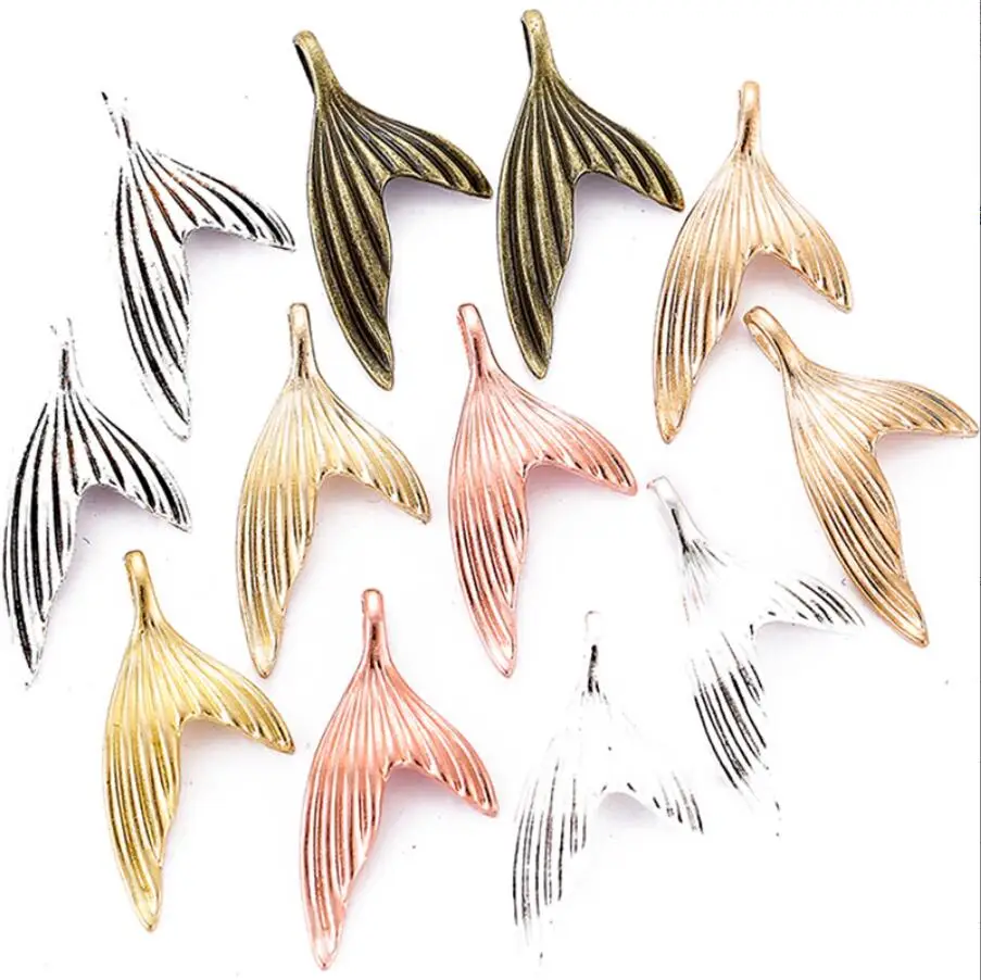 100pcs 6 colors 29X15mm Tail Fish Charms Alloy Metal Mermaid Pendant For DIY Handmade Jewelry Accessories Making F0155
100pcs 6 colors 29X15mm Tail Fish Charms Alloy Metal Mermaid Pendant For DIY Handmade Jewelry Accessories Making F0155