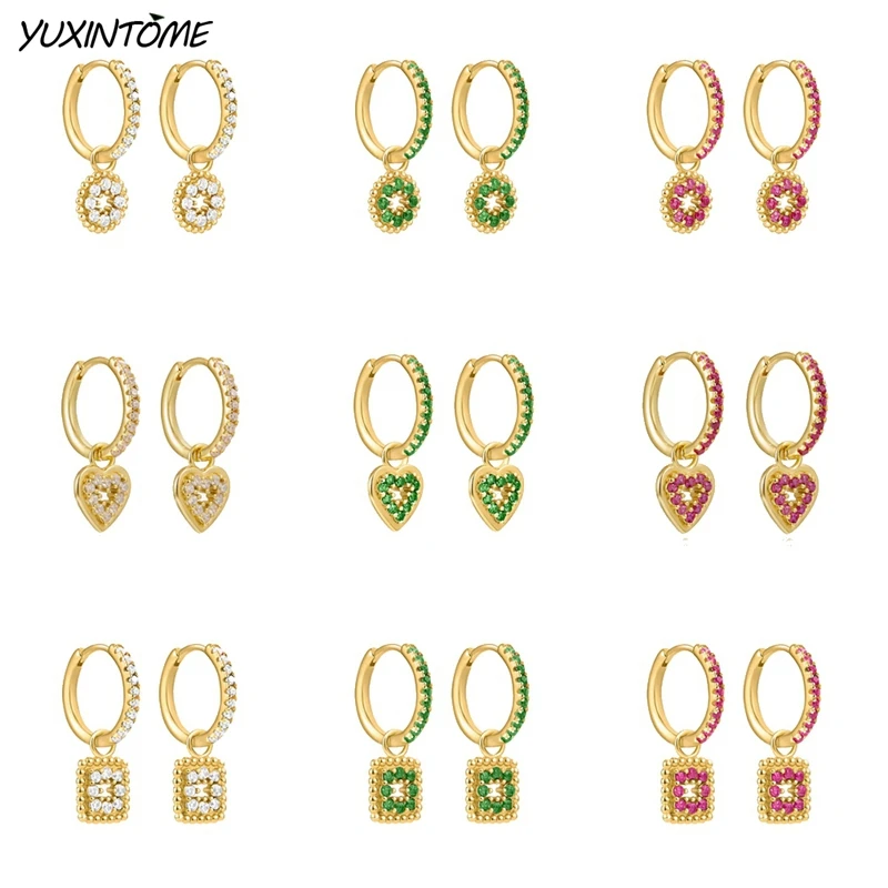 925 Sterling Silver Needle Colorful Heart Earrings Fashion Geometric Hoop Earrings for Women Wedding Luxury Jewelry Accessories
925 Sterling Silver Needle Colorful Heart Earrings Fashion Geometric Hoop Earrings for Women Wedding Luxury Jewelry Accessories
