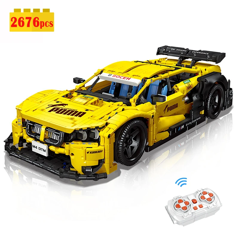 IN STOCK MOC Technical Yellow M4 DTM RC Sports Car Building Blocks Bricks Model Assembling Toys for Children Birthday Gift Set
IN STOCK MOC Technical Yellow M4 DTM RC Sports Car Building Blocks Bricks Model Assembling Toys for Children Birthday Gift Set